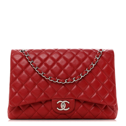Chanel Caviar Quilted Maxi Double Flap Red 1 of 10