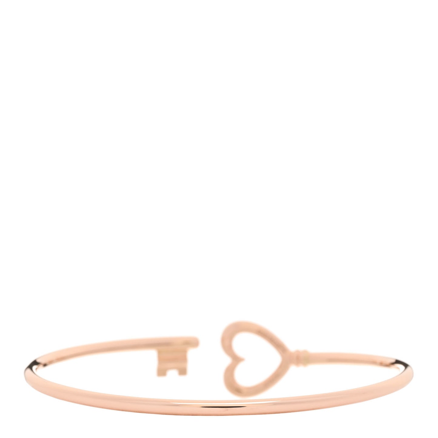 18K Rose Gold Open Heart Key Bracelet