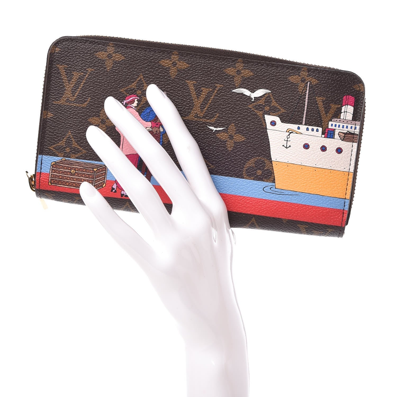 Louis Vuitton Monogram 2016 Christmas Animation Zippy Wallet Rouge 2 of 8