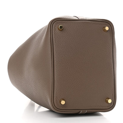 Hermes Taurillon Clemence Picotin Lock 18 PM Etoupe 4 of 11