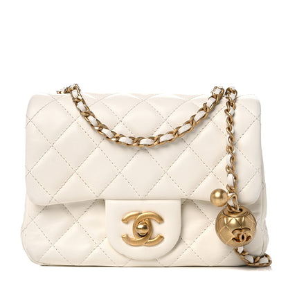 Chanel Lambskin Quilted Mini Pearl Crush Flap White 1 of 11
