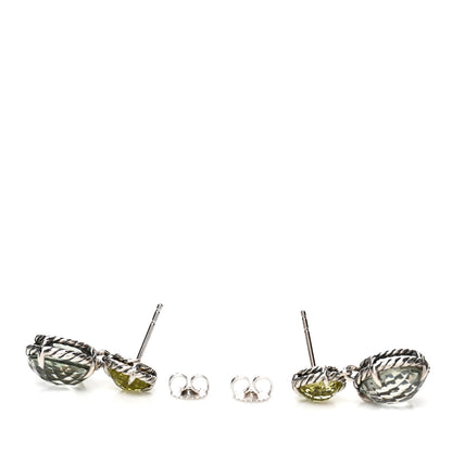 David Yurman Sterling Silver Lemon Citrine Prasiolite Chatelaine Drop Earrings 3 of 5