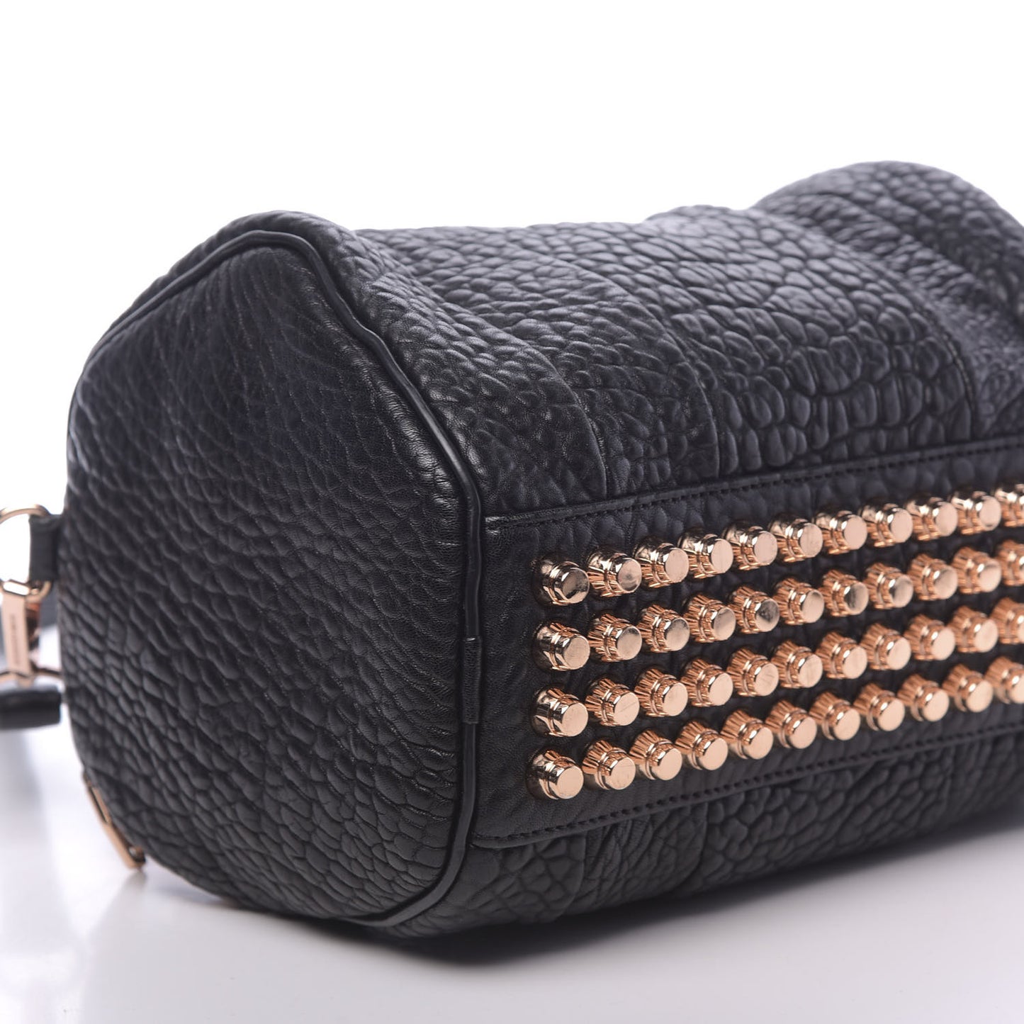 Pebbled Lambskin Rockie Black Rose Gold Hardware