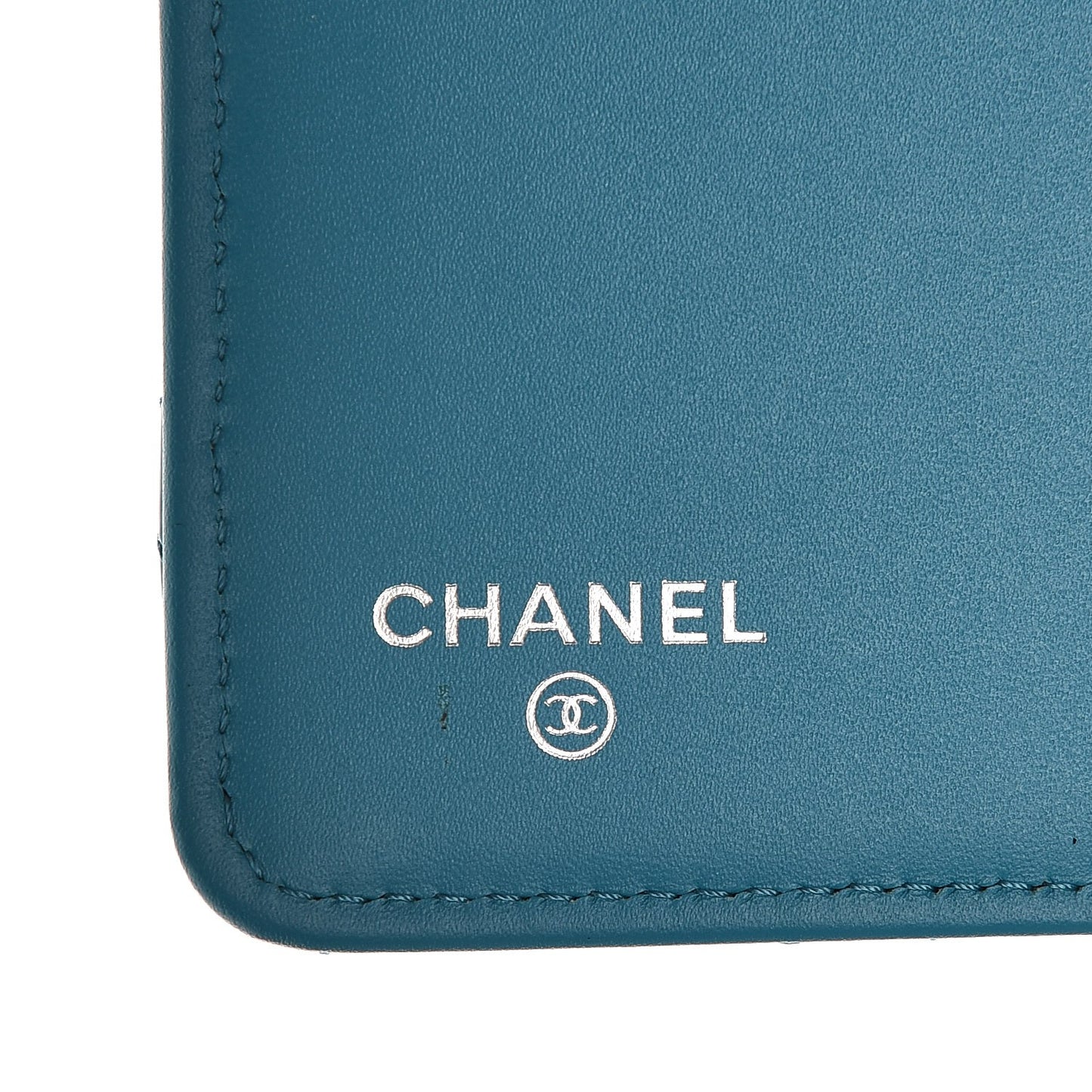 Patent Calfskin Quilted Yen Reissue Wallet Blue
