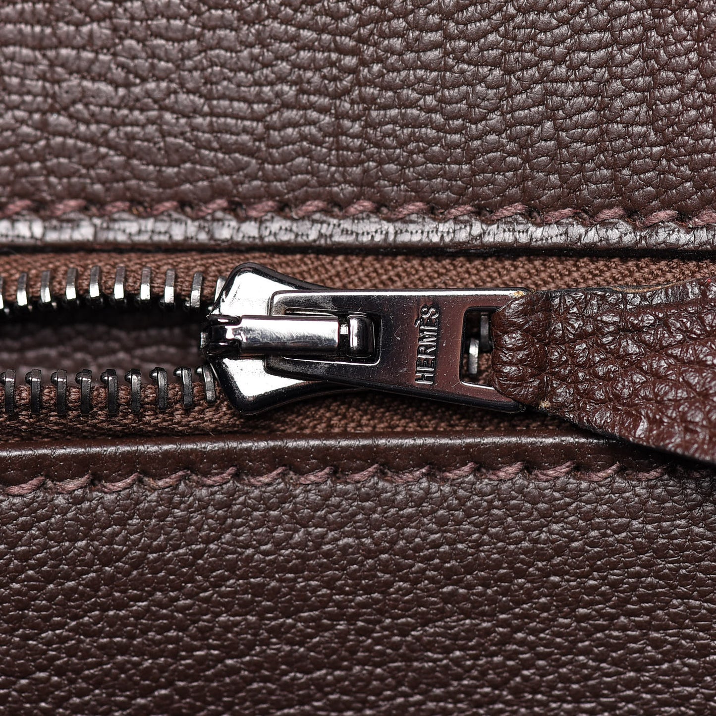 Togo Bi Color Horseshoe Birkin 35 Rouge Garance Chocolate