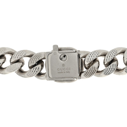 Gucci Metal Script Choker Necklace Silver 3 of 4