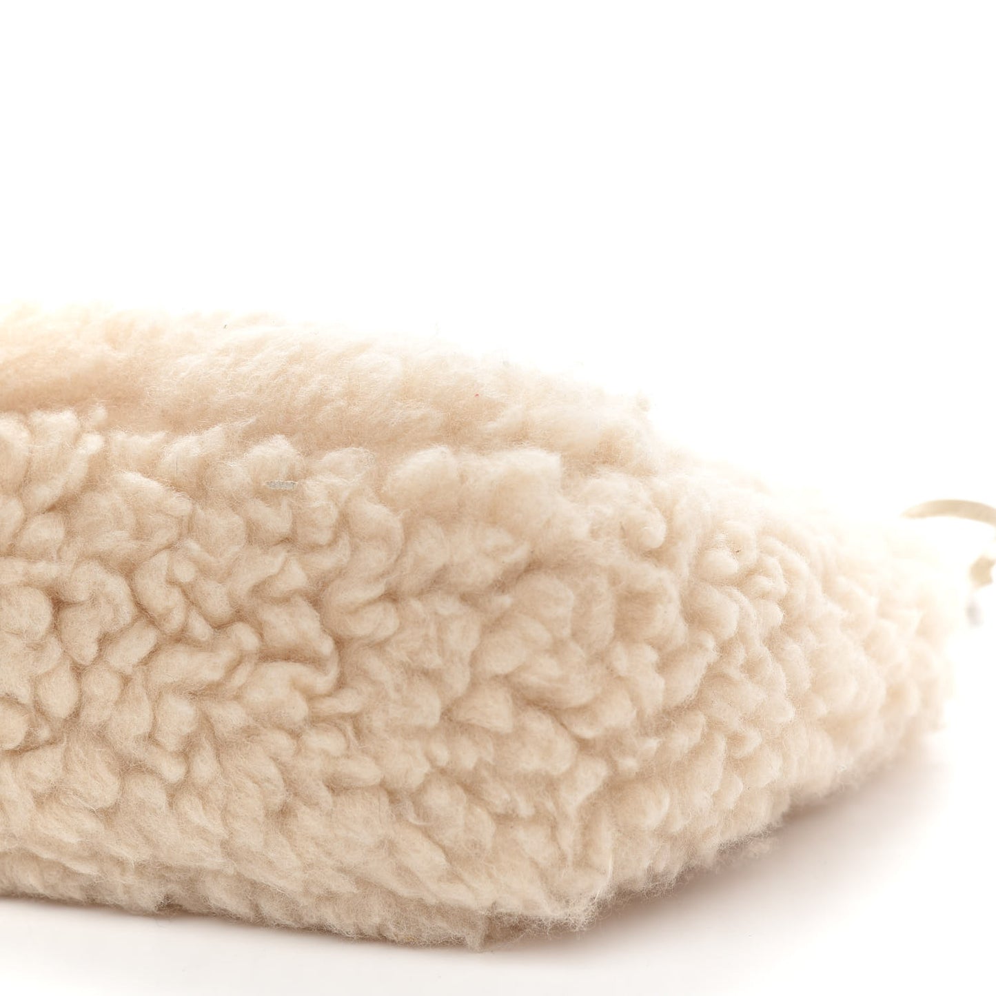 Shearling Mini Re-Edition 2000 Bag Ecru
