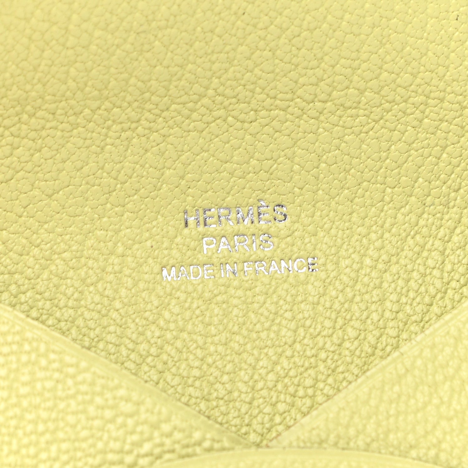 Hermes Chevre Mysore Calvi Card Case Jaune Bourgeon 6 of 8