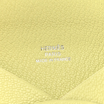 Hermes Chevre Mysore Calvi Card Case Jaune Bourgeon 6 of 8