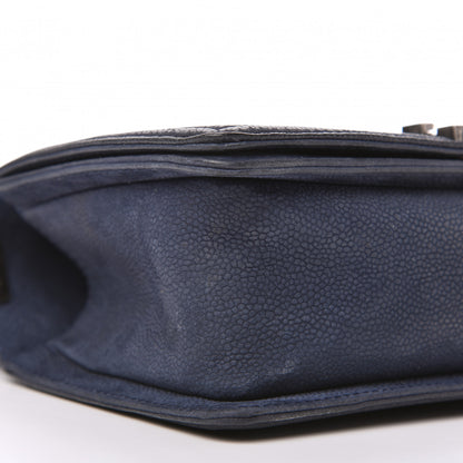Chanel Iridescent Caviar Quilted Medium Boy Flap Dark Blue 5 of 10