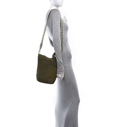 Loewe Raffia Mini Slit Tote Bag Natural Olive 2 of 9