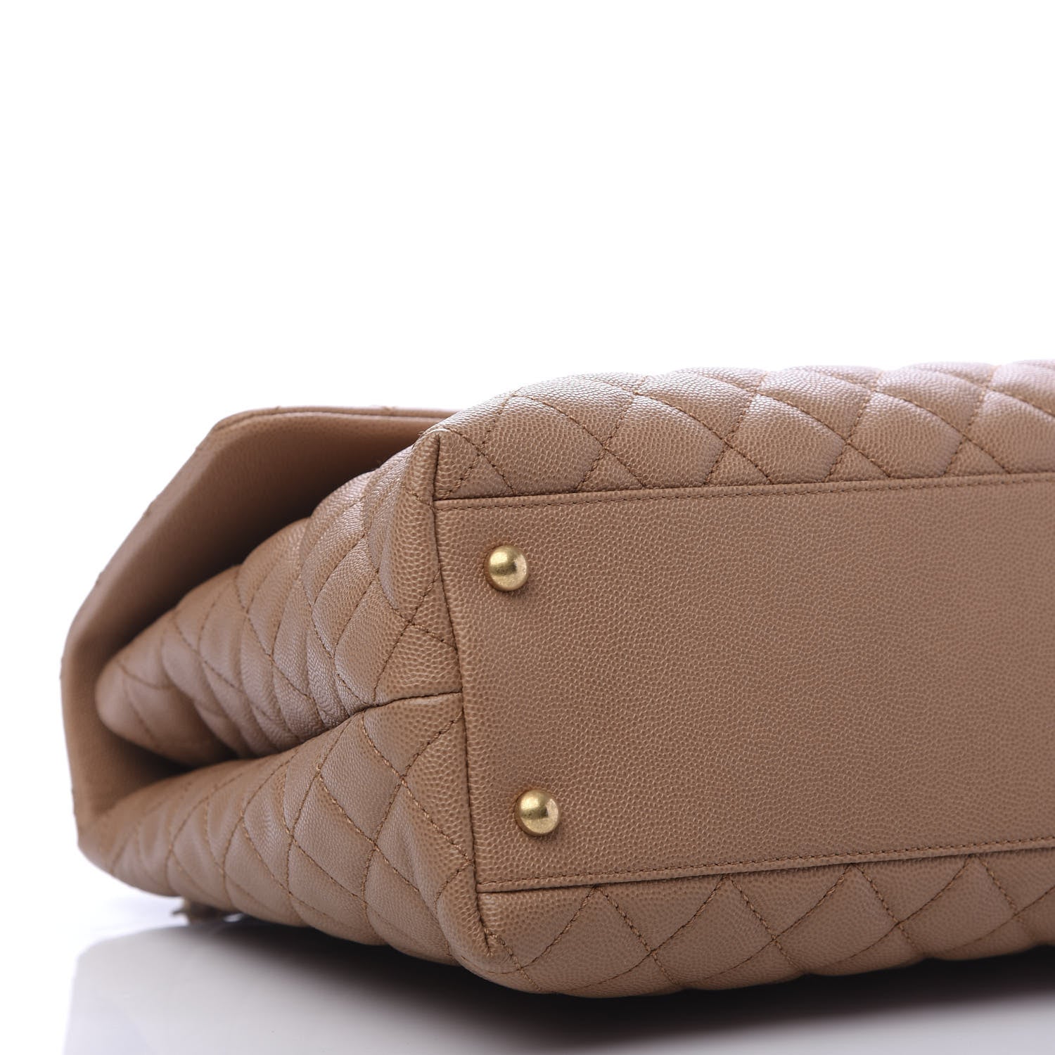 Chanel Caviar Lizard Quilted Large Coco Handle Flap Beige 10 of 13