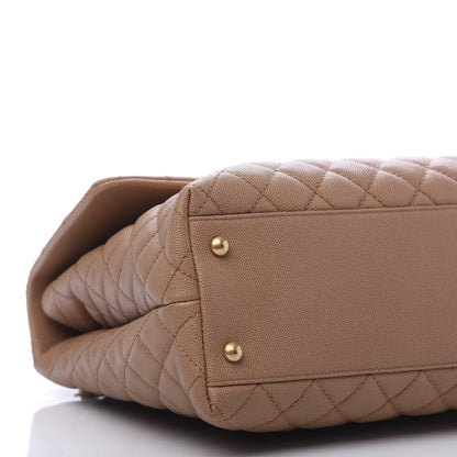 Chanel Caviar Lizard Quilted Large Coco Handle Flap Beige 10 of 13