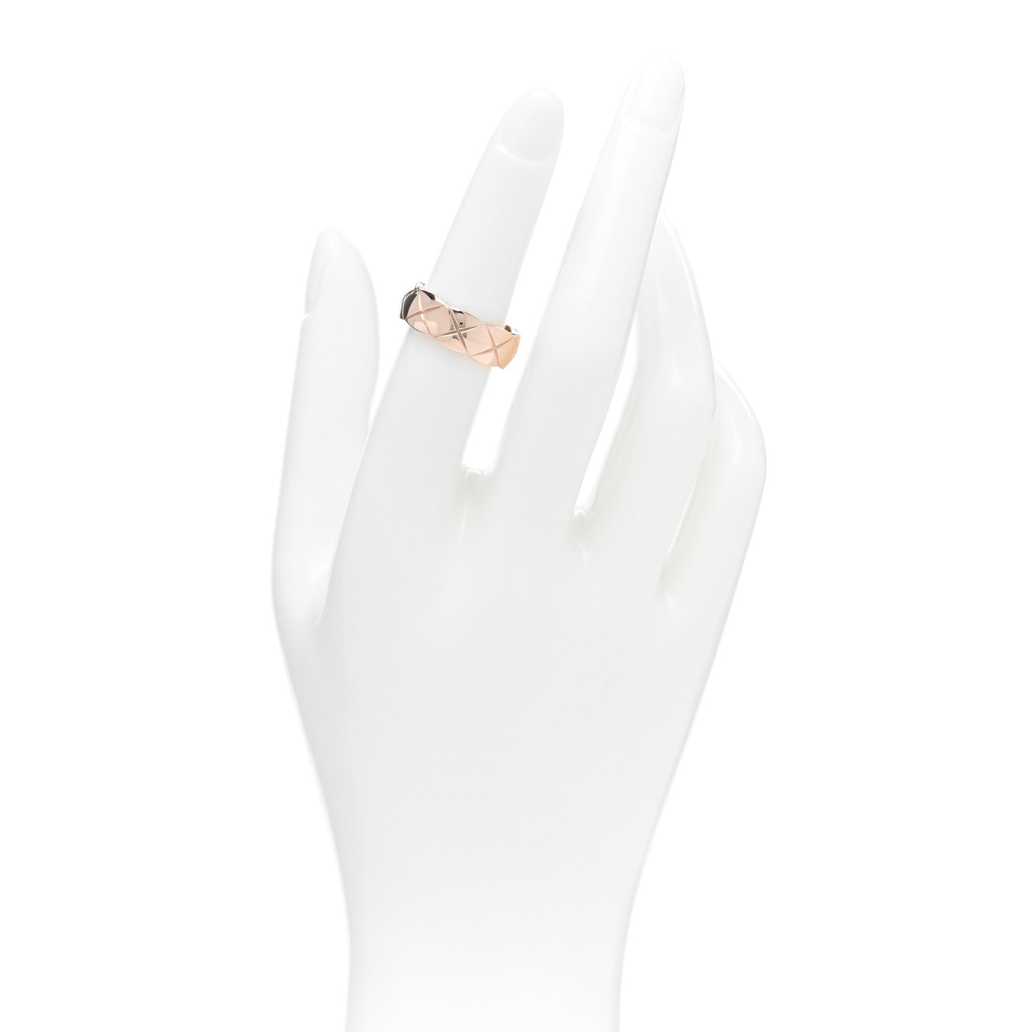 Chanel 18K Beige Gold Small Coco Crush Ring 52 6 2 of 4