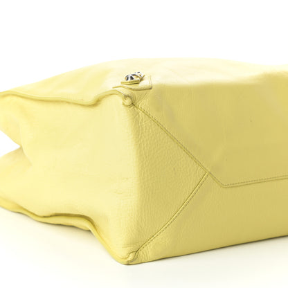 Balenciaga Veau Papier Classic Silver Hardware A4 Tote Jaune Poussin 7 of 8