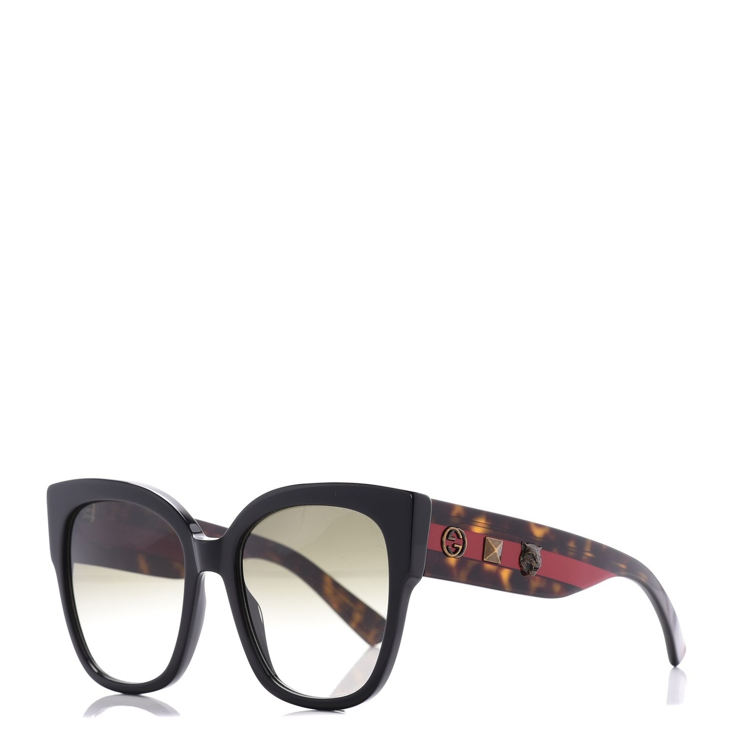 Square Frame Web Sunglasses GG0059S Black