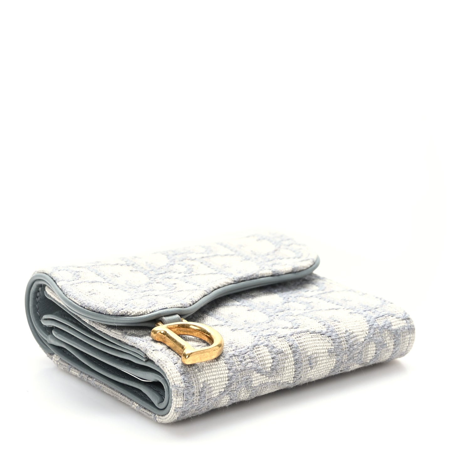 Oblique Saddle Lotus Wallet Grey