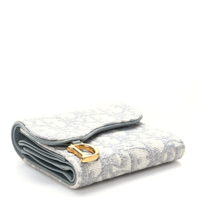 Christian Dior Oblique Saddle Lotus Wallet Grey 4 of 7