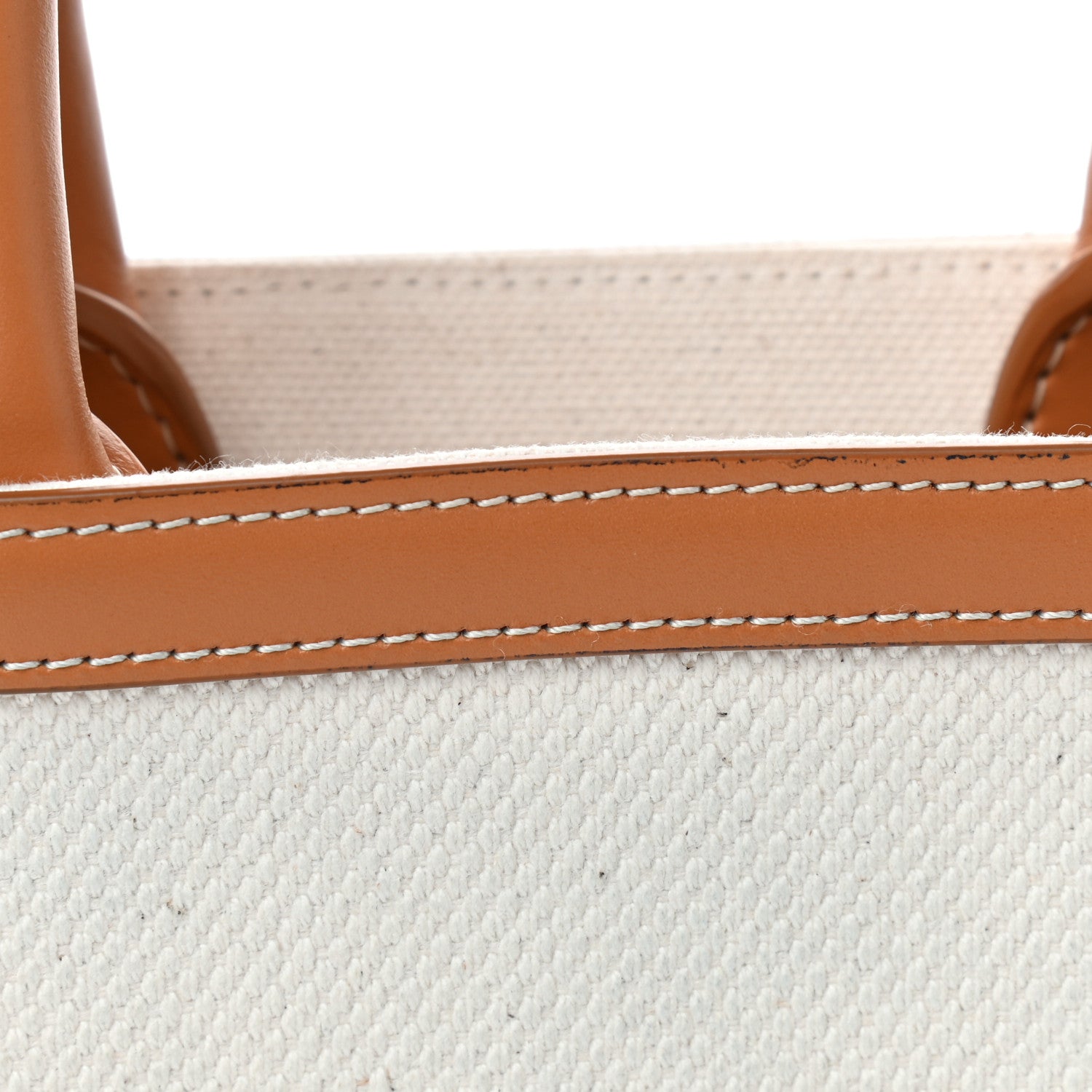 Celine Canvas Calfskin Mini Vertical Cabas Natural Tan 11 of 11