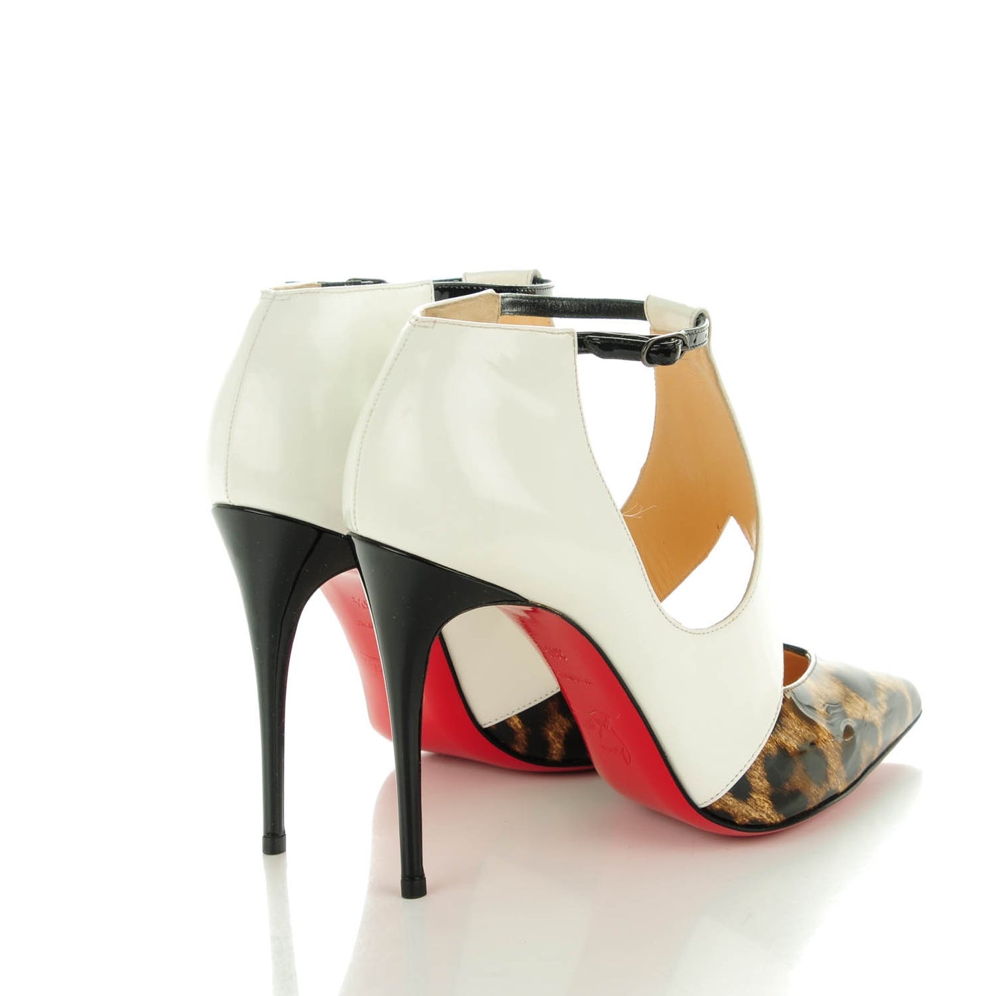 Jazz Calf Patent Leopard Print Dictata 100 Pumps 36.5 Version Brown