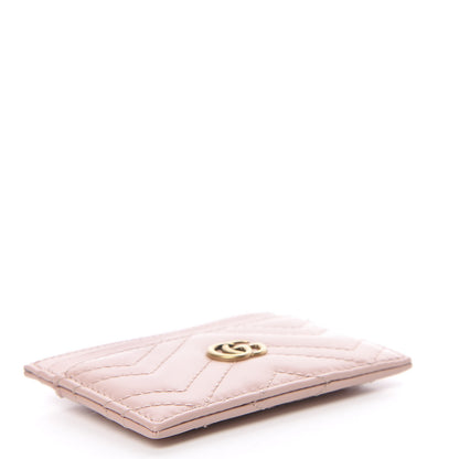 Gucci Calfskin Matelasse GG Marmont Card Holder Perfect Pink 4 of 8