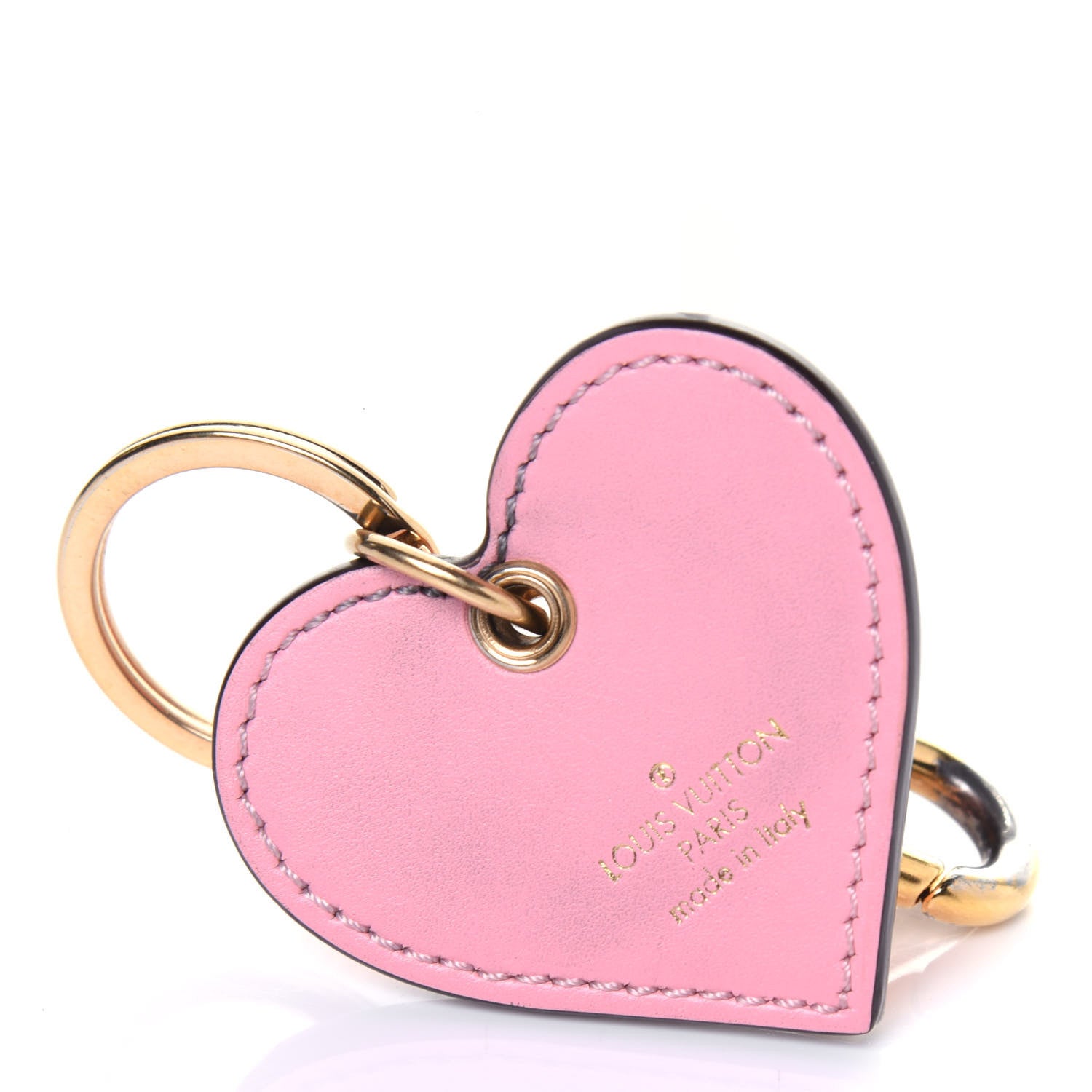 Louis Vuitton Vernis Degrade Love Lock Heart Key Holder Bag Charm Pink White 3 of 5