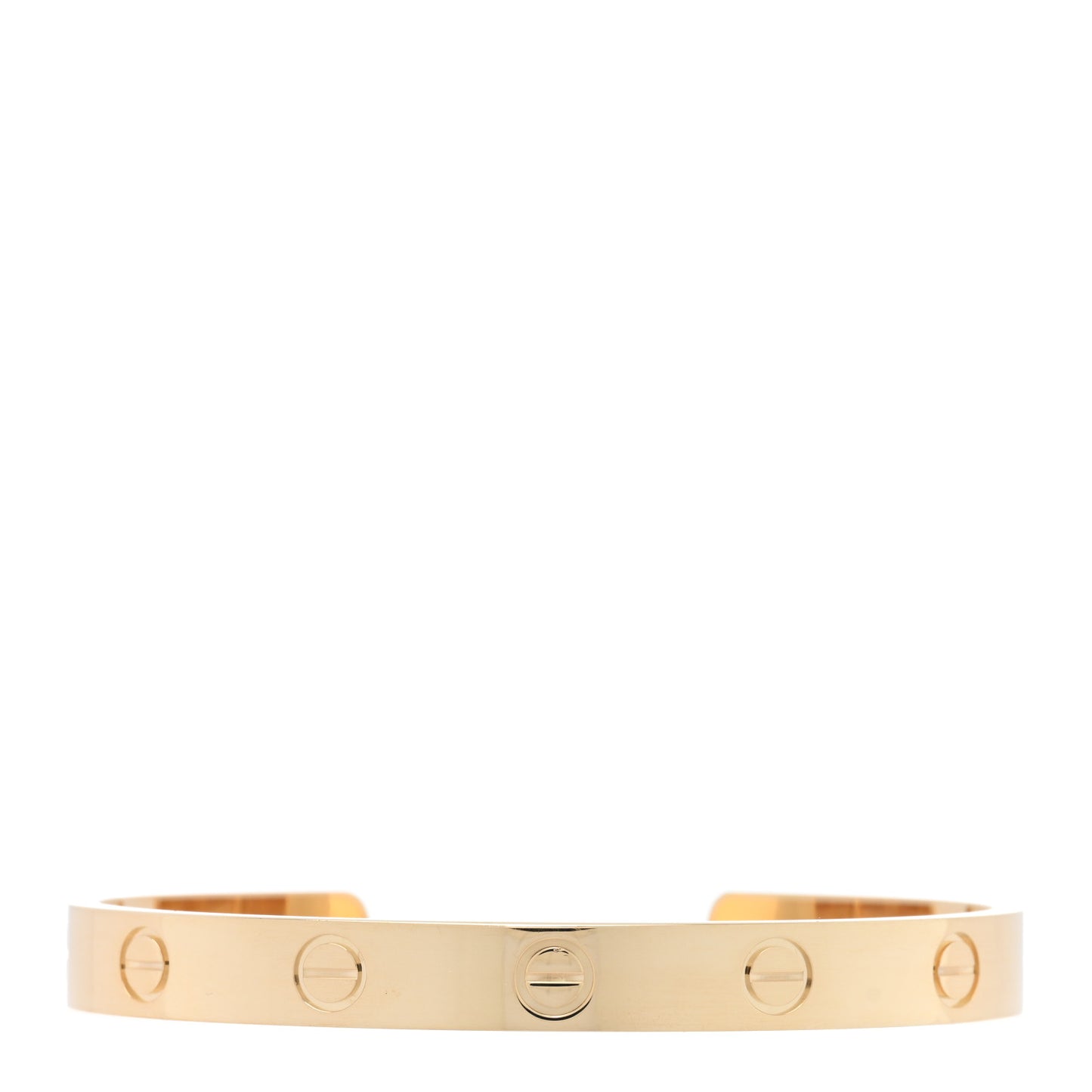 18K Yellow Gold LOVE Cuff Bracelet 16
