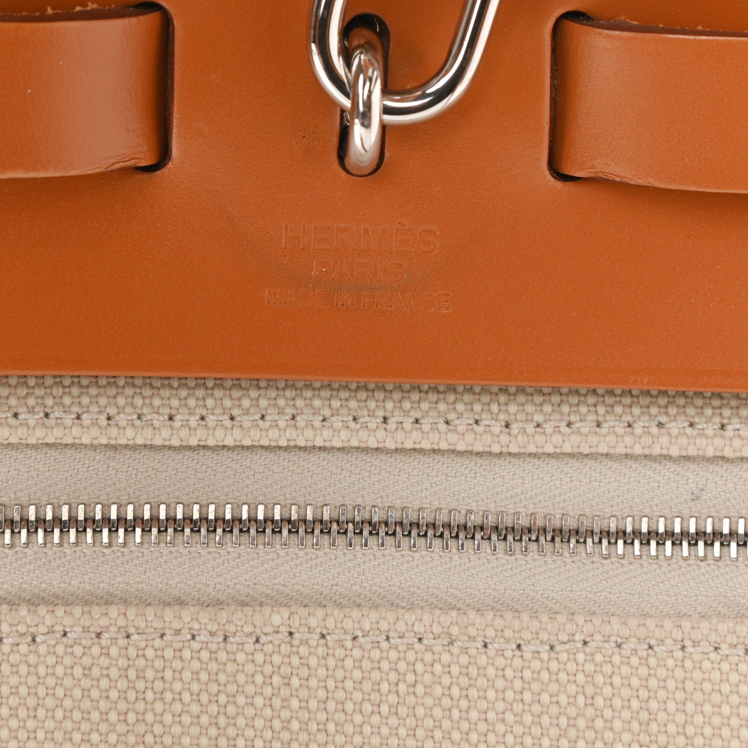 Hermes Vache Hunter Toile Herbag Zip 31 PM Trench Gold 12 of 13