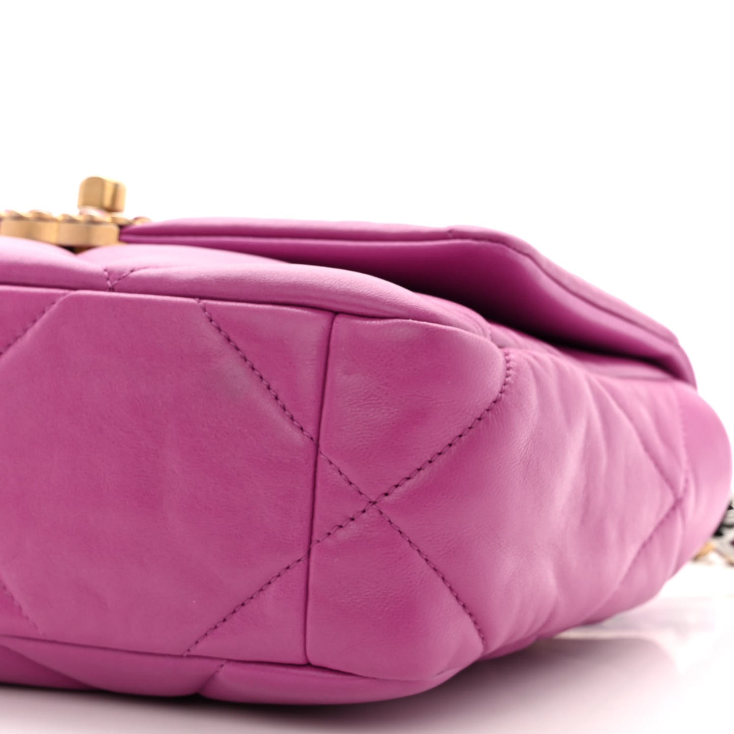 Lambskin Quilted Medium Chanel 19 Flap Purple