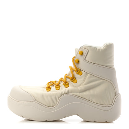Bottega Veneta Technical Fabric Rubber Puddle Bomber Boots 38 String Egg Yolk 1 of 7