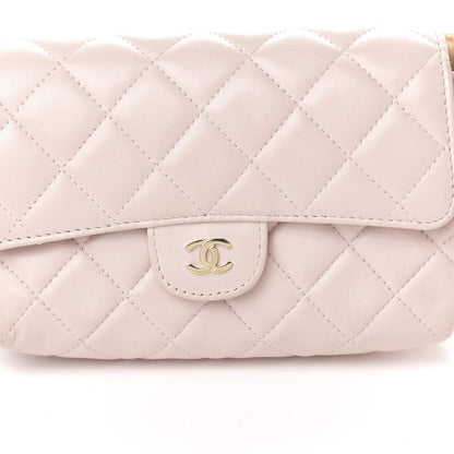 Chanel Lambskin Quilted Flap Cosmetic Case Light Pink 10 of 11