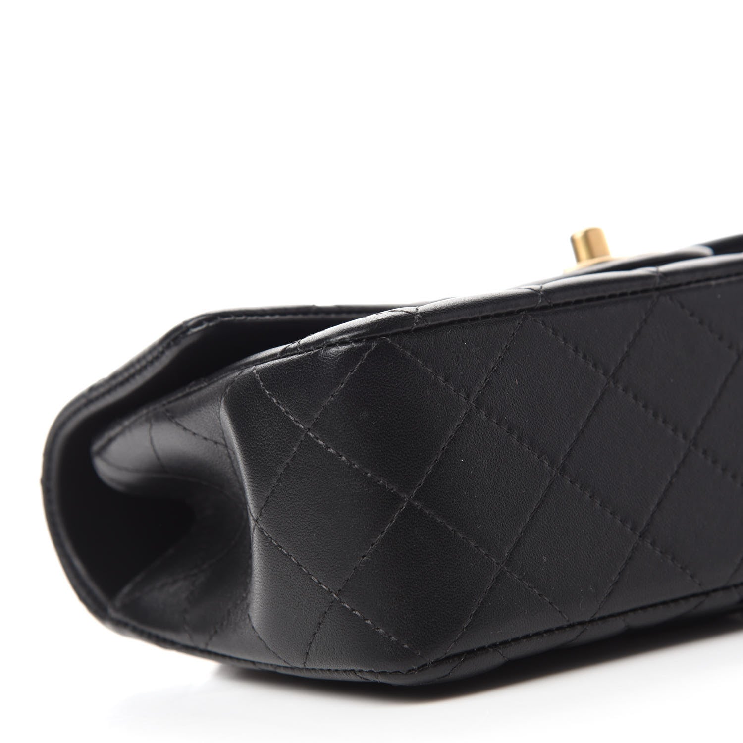 Chanel Lambskin Quilted Mini Top Handle Rectangular Flap Black 6 of 11