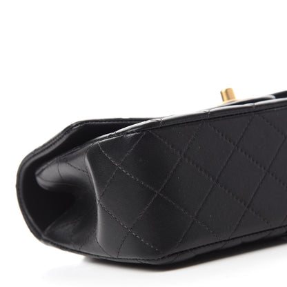 Chanel Lambskin Quilted Mini Top Handle Rectangular Flap Black 6 of 11