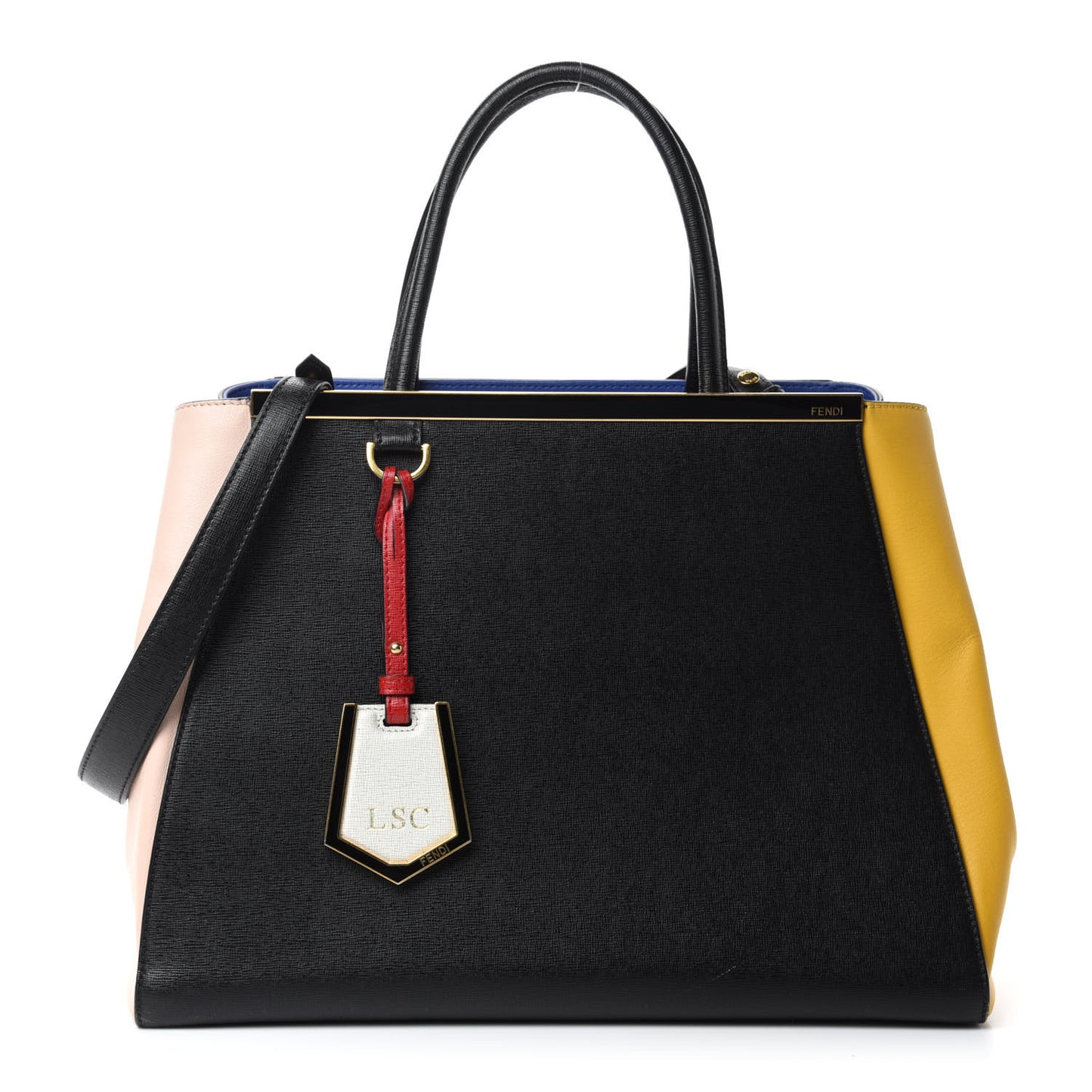 Vitello Elite Bi-Color Regular 2Jours Tote Black