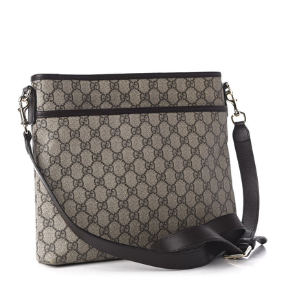Gucci GG Plus Monogram Medium Flat Messenger Bag Dark Brown 3 of 13