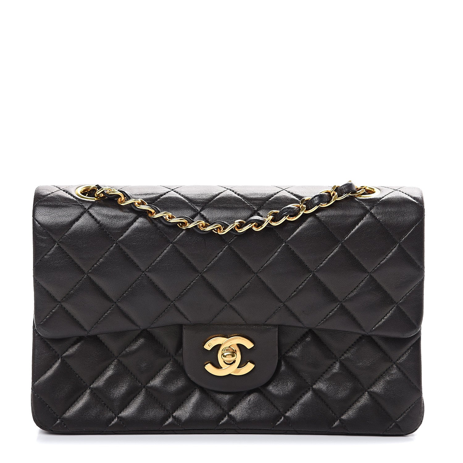 Chanel Lambskin Quilted Small Double Flap Black 1 of 20