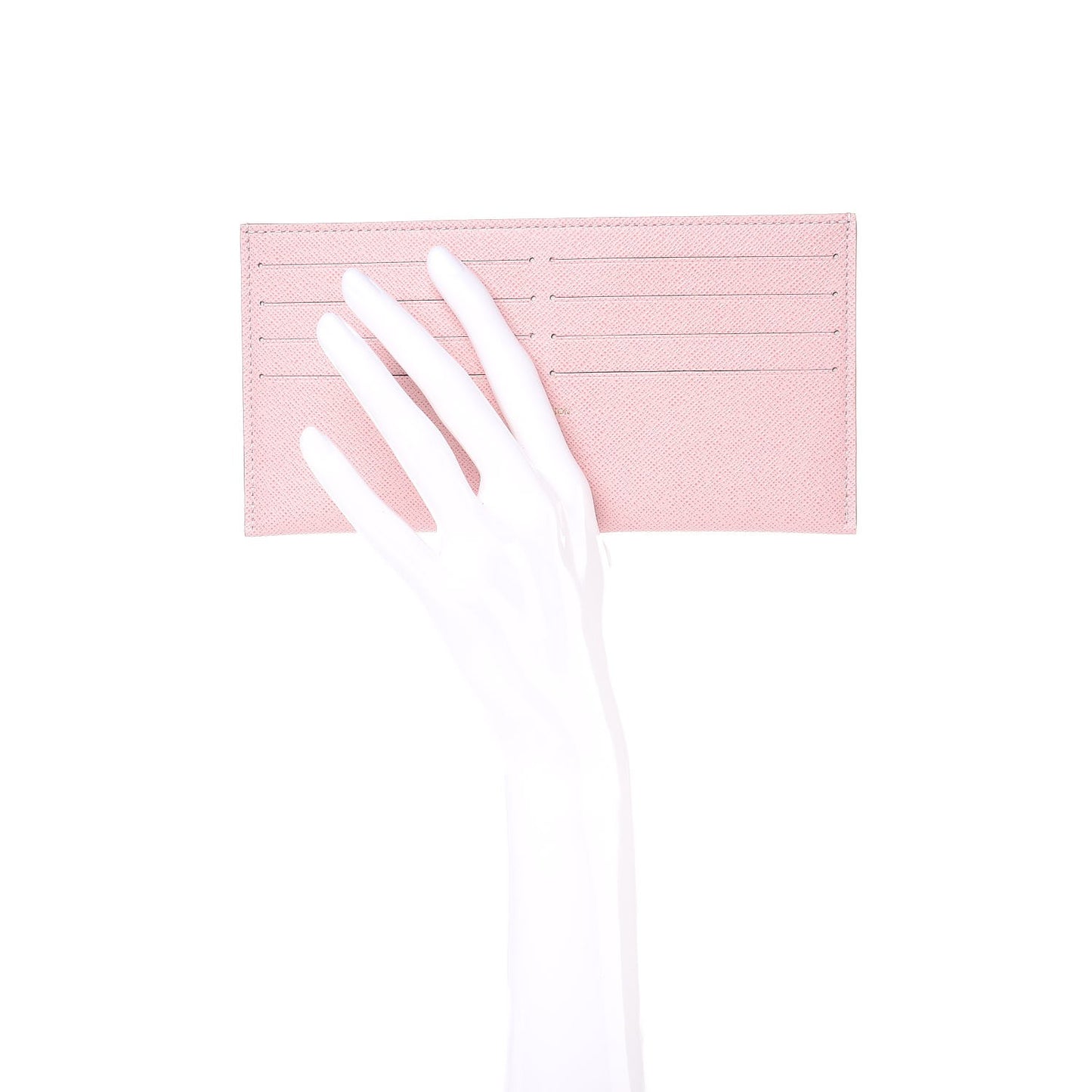 Calfskin Felicie Card Holder Insert Rose Ballerine