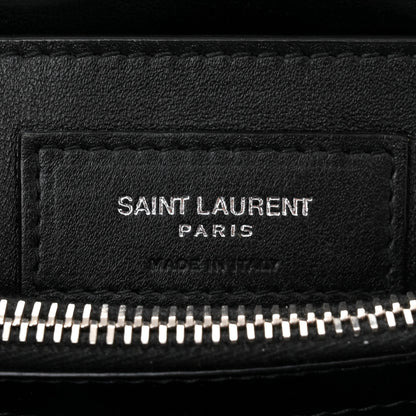 Saint Laurent Calfskin Y Quilted Monogram Small Loulou Chain Satchel Black 6 of 10