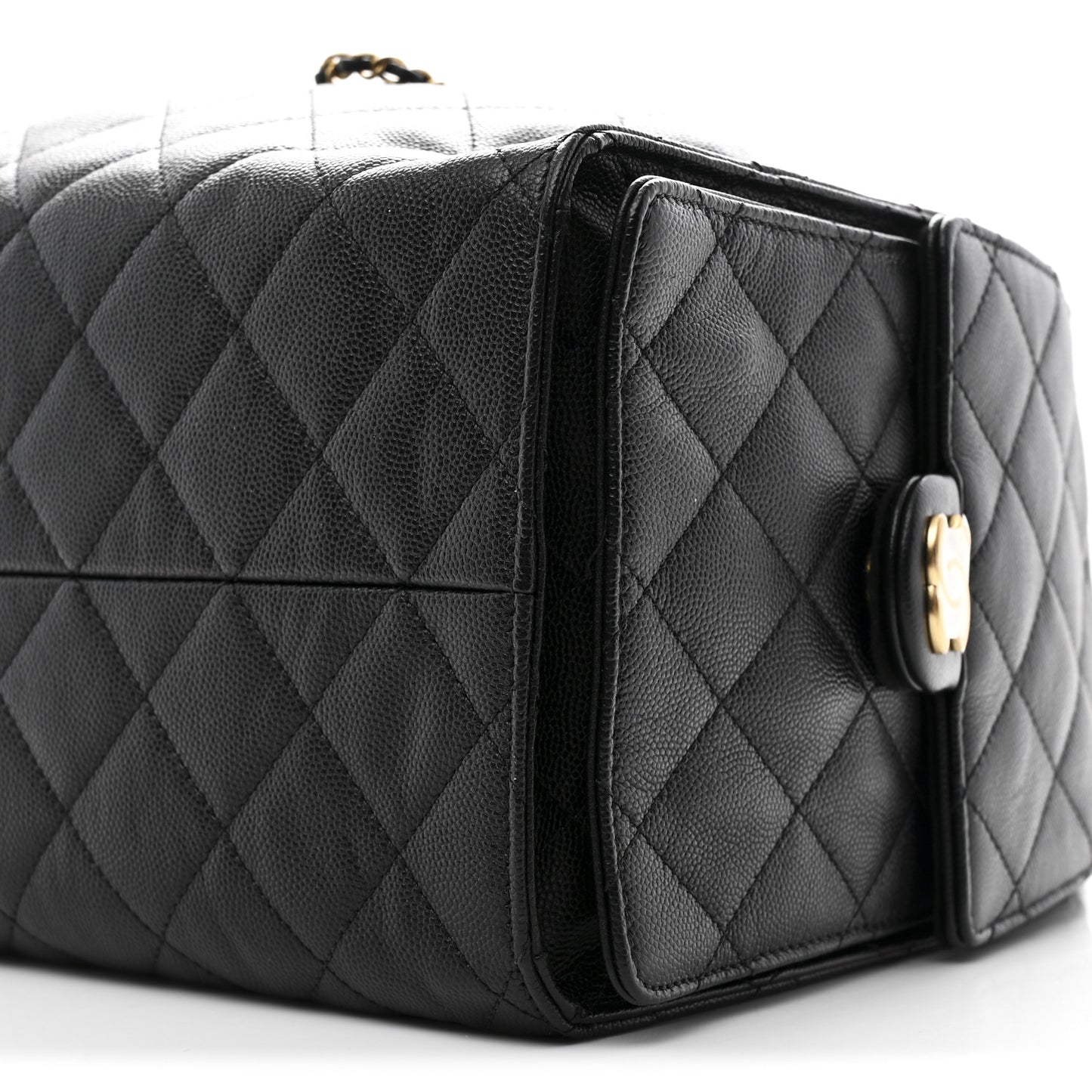 Caviar Quilted Medium Chanel 25 Handbag Black