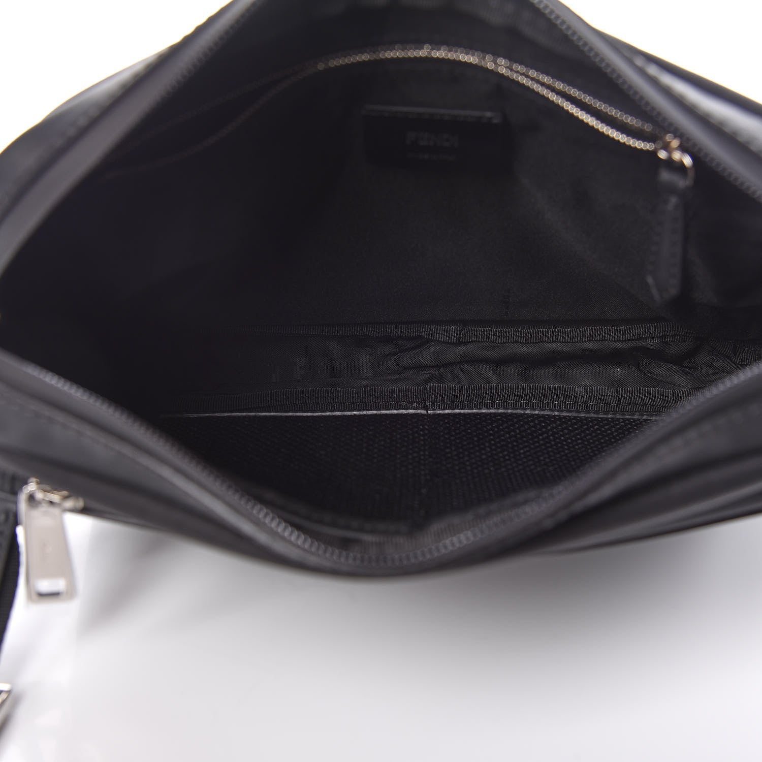 Fendi Nylon Vitello Century Opaco Mini Bug Eyes Flat Messenger Black 7 of 9