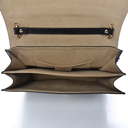 Fendi Vitello Liberty Bi-Color FF 1974 Embossed Kan I Shoulder Bag Black Maya 5 of 10