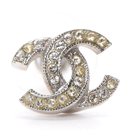 Chanel Crystal Mini CC Earrings Silver 5 of 5