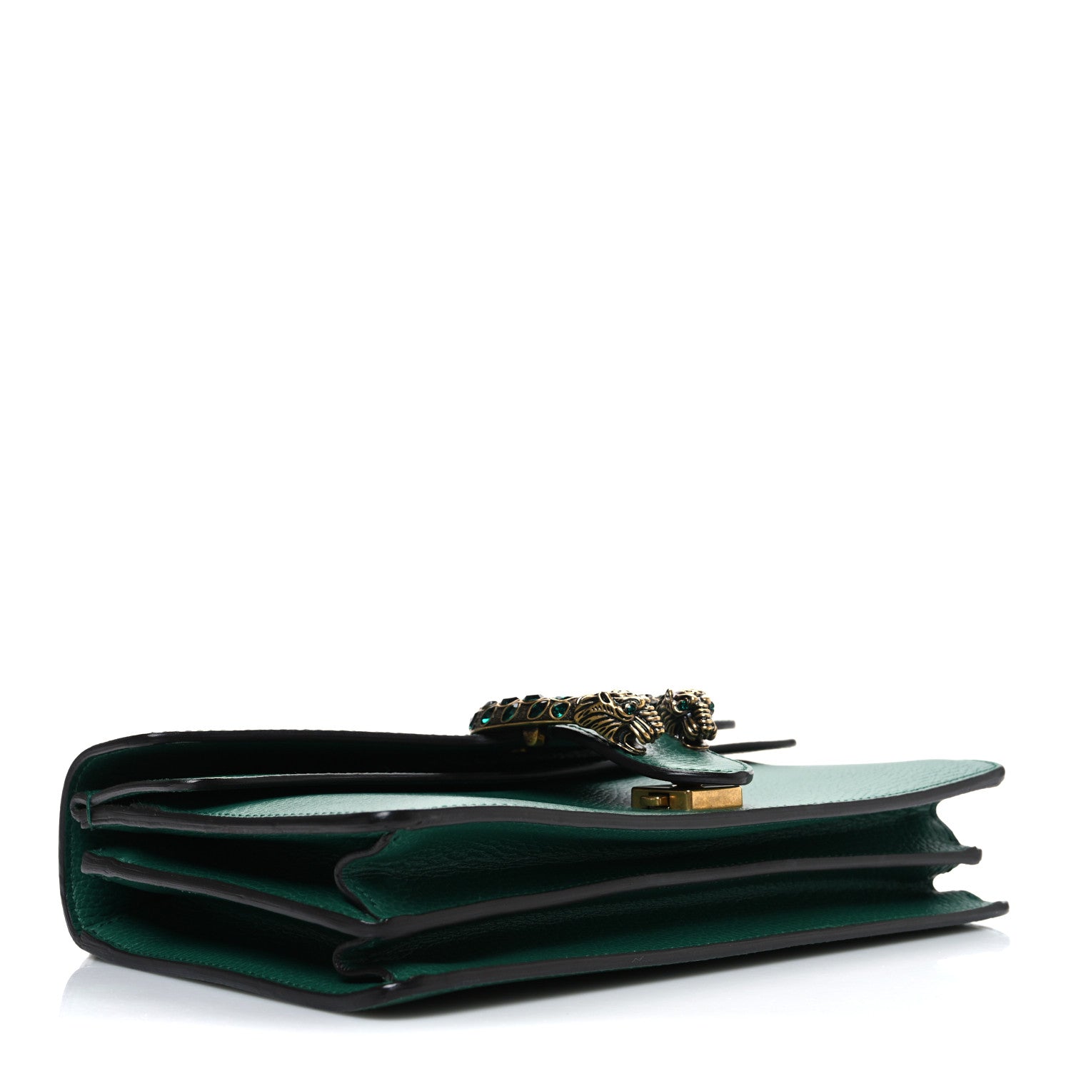 Gucci Pebbled Calfskin Small Dionysus Shoulder Bag Emerald 4 of 10