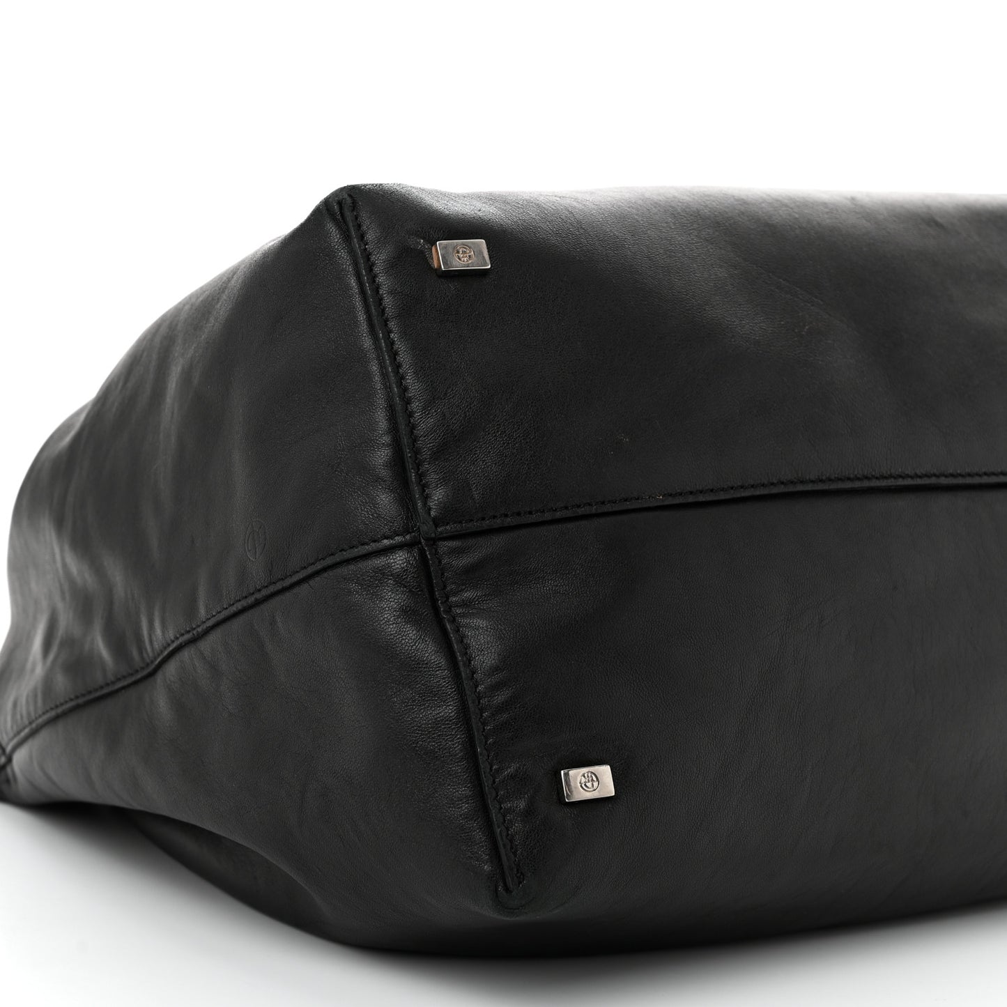 Calfskin Double Circle Bag Black