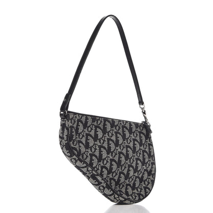 Christian Dior Monogram Mini Saddle Pochette Navy 3 of 8