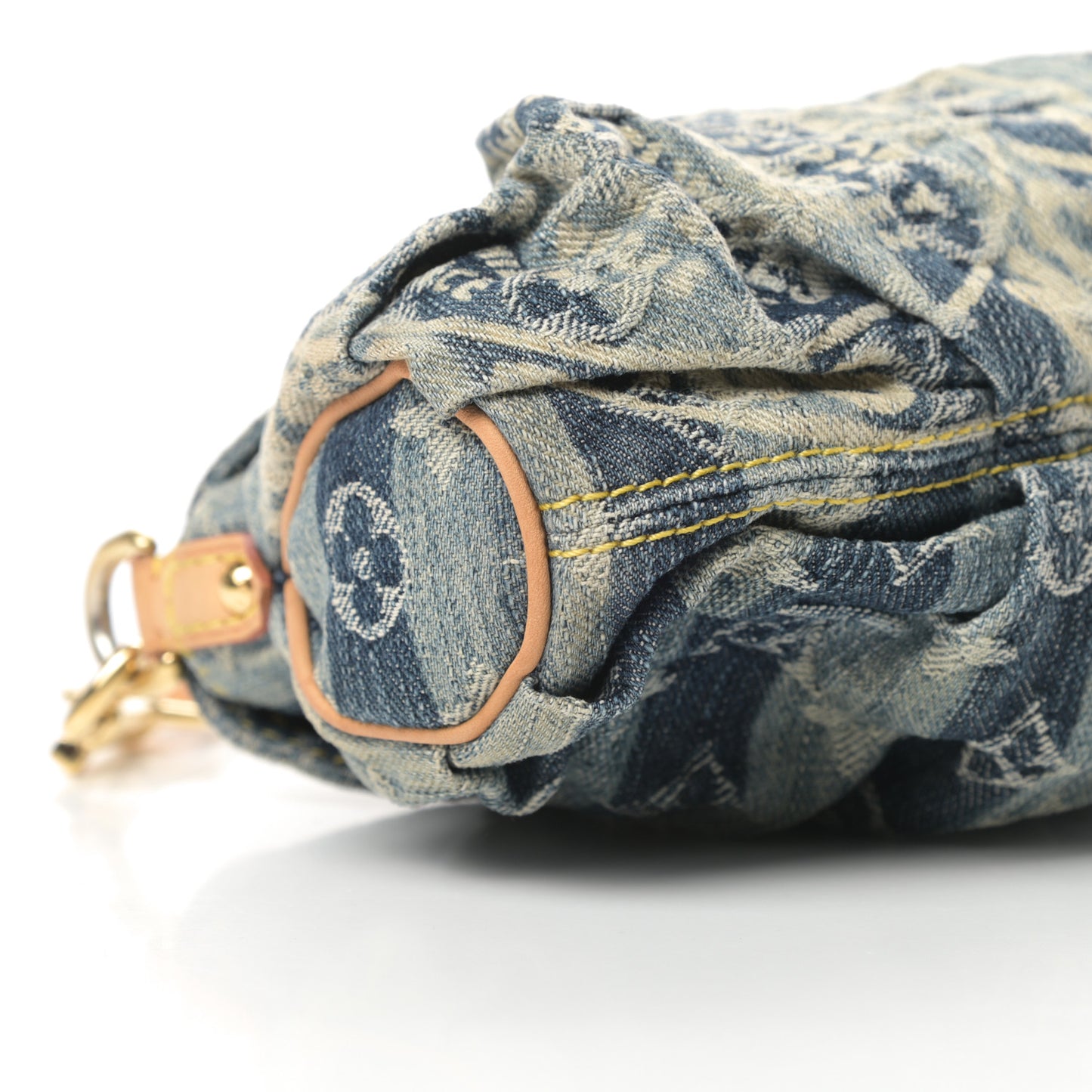 Monogram Denim Mini Pleaty Blue