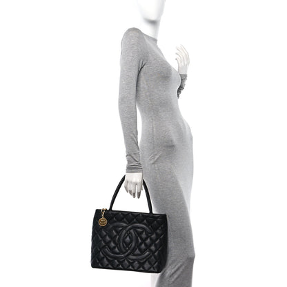 Chanel Caviar Quilted Medallion Tote Black 2 of 10