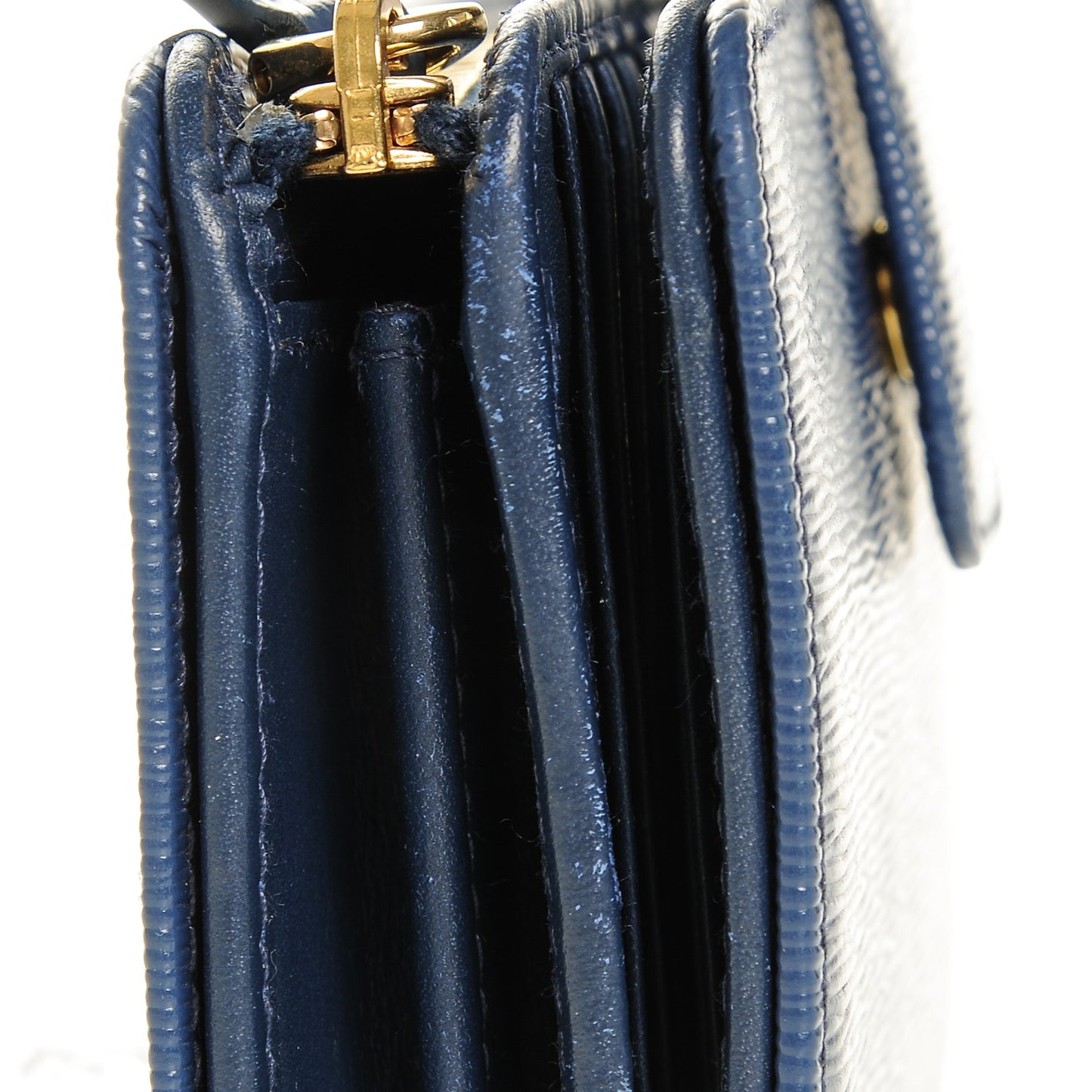 Vitello Move Metal Compact Wallet Cobalto