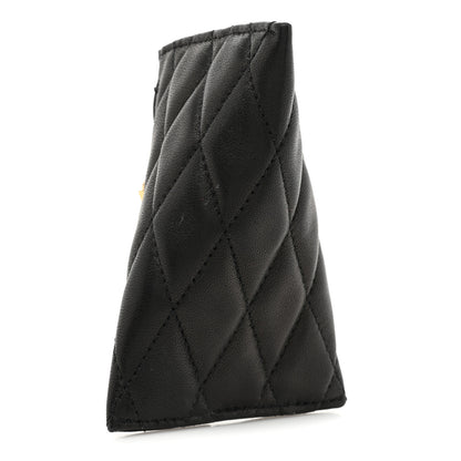 Saint Laurent Lambskin Quilted Berlingo Bag Charm Black 3 of 9