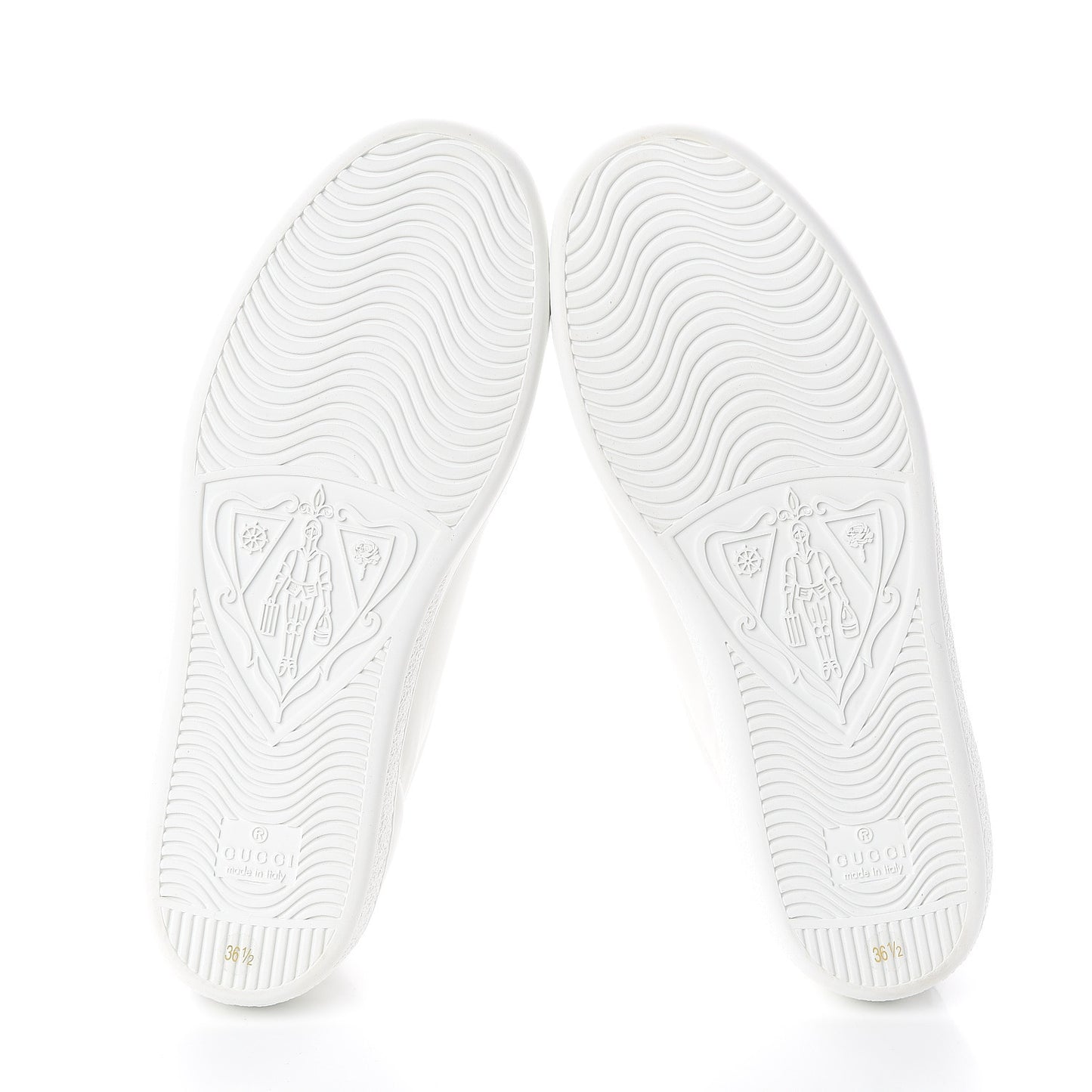 Calfskin Interlocking G Perforated Womens Ace Sneakers 36.5 White Grey Sky